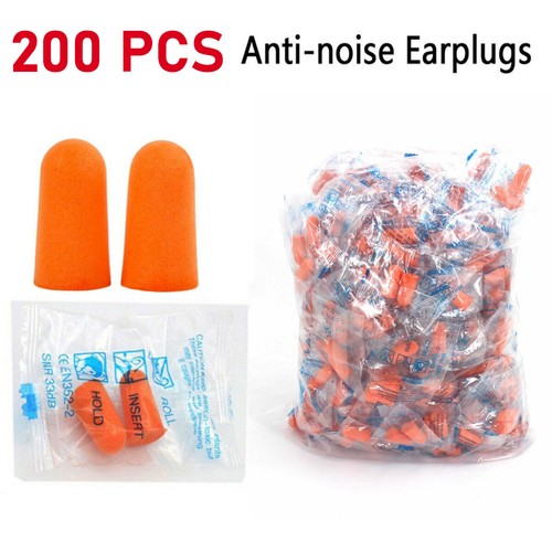 200pcs ear plugs soft - soft, orange